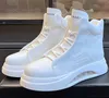 Booties White Men Designer Martin High Top Platform Sneakers Casual Air Cushion Shoes Lace Up Flat Heel Rubber Outsool B C EF