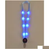 Jouets LED Light Up Lanyard Porte-clés ID Porte-clés 3 modes Clignotant Corde suspendue 7 couleurs Ooa3814 Cadeaux de livraison directe Lighte Lighted Dhp8O