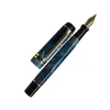 Kaigelu 316 Acrylic Fountain Pen F Nib Blue Brown Marble Amber Pattern Ink Pen Writing Gown