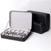 Horlogedozen Koffers 6 10 12 Roosters Draagbare Box Organizer PU Lederen Kist Met Rits Klassieke Multifunctionele Armband Display C259E