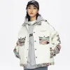 Sokak Giyim Folk-Düzenli Ceketler Erkek Harajuku Vintage Desen Baskılı Patchwork Yaku Katlar Moda Sıradan Gevşek Out Giyim UNISEX 240110