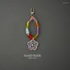 Chaveiros Colorido Urso De Cristal Platic Pulseiras Chaveiro Para Mulheres Flor Trinket Chaveiro Anel Saco De Carro Pendente Charme AirPods X279