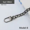 5Pcs 100-120CM Replacement Women Luxury Wide Metal Chain Bag Strap Handle Crossbody Shoulder Strap Accessories For Handbags 240110