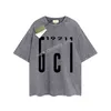 Mens Designer Gu T-Shirt Vintage Retro Washed Shirt Luxury Brand T Shirts Womens Short Sleeve T shirt Summer Causal Tees Hip Hop Tops Shorts Clothes Various Colors-9