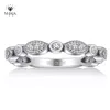 リングMjaja MoissaniteウェディングバンドMarquise Half Eternity Ring 925 Sterling SilverD Color VVS1 Lab Diamond Rings for Women Jewelry