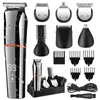 Sammantaget i ett skägg hårtrimmer för män grooming kit Eyebrow Body Trimmer Shaver Electric Hair Clipper Waterproof uppladdningsbar 240111