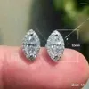 Boucles d'oreilles ovales pour femmes, bijoux luxueux, géométriques, entièrement en zircone cubique, couleur argent coréen, amour, à la mode, 2024