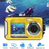 Accesorios Cámara digital antivibración a prueba de agua 1080p Full HD 2.4mp Grabadora de video selfie de pantalla dual para nadar Grabación Dv bajo el agua