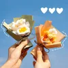 Other Arts and Crafts Mini Crochet Flower Finished Bouquet Tulip Puff Flower Bouquet Knitted Flowers Woven Wedding Guests Gift San Valentin Day Gift YQ240111
