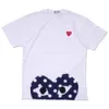 Tasarımcı Tee Com Des Garcons Mavi Polka Dot Tişört Unisex Japonya En İyi Kalite Euro Boyut