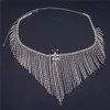 Boho strass corps chaîne papillon ceinture jupe femmes brillant cristal gland culotte discothèque corps bijoux métallique mini jupe 240110