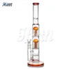 16 Inches Glass Bongs Water Bong 420 Hookahs Double 8 Tree Arms Perc Honeycomb Perc Bong Pyrex Glass Water Pipe