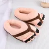 Slippers Winter Couple Home Cotton Shoes Women Men Soft Cloth Sole Floor Warm Velvet Indoor Boots Creative Funny Plush