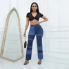 Large size denim pant women's clothing high-quality straight tube high waist wholesale jeans women