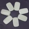 Pendant Necklaces Good Quality Natural Stone Luminous Green Square Pendants Fashion Jewelry Accessories Making Wholesale 10Pcs