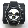 Mens Watch Woman Six Watches Chronograph Moon Speed Designer Hands Quartz Mineral Timing Glass Clock Man Brand Reinfo Lgjws