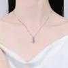 Pendants 1.8CT Moissanite Pendant for Women Men Sparkling Diamond Necklace 3 Stones Real Solid Silver 925 Jewellery Luxury Quality GRA