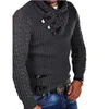 Europa en de Verenigde Staten Herentrui Lange mouwen Leren gesp Gebreide trui Top Pullover Sweater Herenkleding 240110