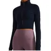 Yoga-Bekleidung Damen-Fitness-Sweatshirt Neue Laufsportkleidung für Frauen Slim-Fit-Fitness-Top Langarm Fingerknopf Advanced Sense Trainingskleidung Z6