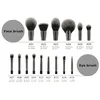 Sywinas Makeup Brush Set Kit 15st högkvalitativt svart naturligt syntetiskt hår Professionella sminkborstar Tools 240110