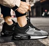 Lätt andningsbara löpskor designer skor för män kvinnor bekväma stretch tennis skor gymtränare luft kudde sneakers grå färg