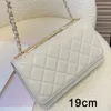 Diamond Stripe CF Series Chain Bag Designer Bag Metal Chain Gold Silver Women's Handbag Fashionable Handbag Shopping Bag Evening Bag Casual Square Shoulder Bag