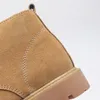 Qualidade dos homens esportes ao ar livre alta casual botas amarelas novos sapatos de designer superfície couro caminhadas botas 124