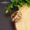 Кольца GLSEEVO, кольца с натуральным пресноводным жемчугом в стиле барокко для женщин, свадебная вечеринка, обручальное кольцо ручной работы, изысканные роскошные украшения GR0243