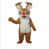 2019 med en mini -fläkt inuti huvudet Christmas Red Nose Reindeer Deer Mascot Costume för vuxen att bära282C