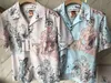 Men's Casual Shirts WAO MARIA Hawaiian Shirts Men Women 1 1 2023ss Buttons Poet Short Sleeveephemeralew