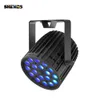 Shehds ny stor aluminiumlegering led zoom par 18x18w rgbwa uv 6in1 belysning hög effekt cob lampa för bröllopsljus