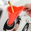 New Long Stem Anti-Splash Funnel Car Motorcycle Gasoline Engine Oil Refuelling Funnels Tools Plastic Funnel Auto Accessories