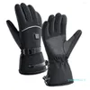 Gants de cyclisme Écran tactile Fonctionnement du fil métallique Composé électrique chauffée extérieur chauffage chauffage polyester