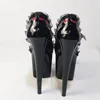 Scarpe eleganti Tacchi aperti in pizzo da 8 pollici Tacchi alti da sposa Tacco alto da 20 cm Décolleté sexy con plateau alla moda per donna Rosso