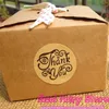 Hela 1200 st mycket Nytt tack Design Kraft Seal Sticker Gift Seal Etikett Klistermärke för Party Favor Present Bag Candy Box Decor311h