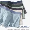 Underpants Intimacy 4 Pcs Trendy Quick Dry Men Striped Texture Male Boxers Breathable Inner Wear Clothes