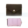 Women Brown Flower Wallets Coin Purse Top Quality Card Holder Keychain Man Designer Purses Key Pouch CardHolder Clutch Purses Embossed Wallet