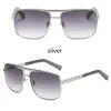 1 Stück Mode runde Sonnenbrille Brillen Sonnenbrille Designermarke Schwarzer Metallrahmen Dunkle 50 mm Glaslinsen für Herren Damen Bessere braune Hüllen11