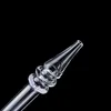 Glassvape666 Q009 Cachimbo de mão para fumar com cerca de 130 mm de comprimento 12 mm OD Dab Rig Dicas de tubos de quartzo