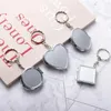 Keychains Makeup Mirror Folding Key Chain Keychain Metal Double Sides Round Heart Girls Toy