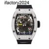 JF Richdsmers Watch Factory Superclone Swiss Made Sports Watches Białe złote diamenty RM029 HBQI