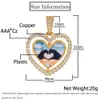 Halsband Twosided Heart Picture Pendant Halsbandsmycken för män Hip Hop Custom Iced Out Photo Spinning Pendant Women gratis frakt