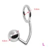 40/45/50mm Metal Anal Hook with Penis Ring for male Anal Plug Penis Chastity Lock Fetish Cock Ring Sex Toys for Men 240110