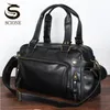 Männer Reisetaschen Hohe Qualität PU Leder Handtaschen Casual Vintage Schulter Tasche Laptop Taschen Schwarz Braun Gepäck Handtasche XA226M 240111