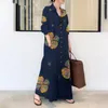 Casual Dresses Fashion Clothes Ethnic Style Streetwear Elegant Print Vintage Dress For Women Loose Clothing Long