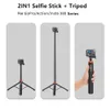 Tripods Uurig 5stage Selfie Stick Trans Tripod لـ GoPro Hero 11 10 Insta360 Action Camera Tripods Hand Grips Extension Rod GoPro Accessories