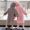 Pyjamas Girls Winter Robes Nightwear Kids Clothes Night-robe tjock flanell Sleepwear Children Pyjamas Bathrobe 6 8 10 12 år 240111