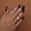 Anéis de cluster Boho Knuckle Drop Oil Arrow Conjunto geométrico para mulheres moda estrela crescente cristal conjunto anel feminino jóias