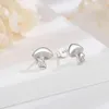 Örhängen Eudora Real 925 Sterling Silver Dainty Mushroom Stud Earring For Women Girls Simple Fungus CZ Earring Fine Trendy Jewelry 2022