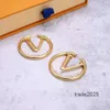 デザイナースタッドイヤリング女性のための高級フープ4cm orrous earrings studsファッションジュエリーイヤリングバレンタインデーギフトエンゲージメント